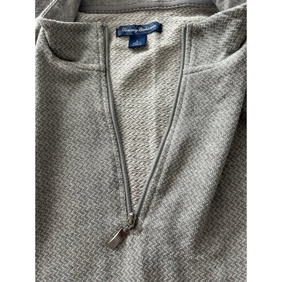 NEW Tommy Bahama Island Sleepwear Shirt Men’s Size Large Gray 1/4 Zip - Picture 5 of 11